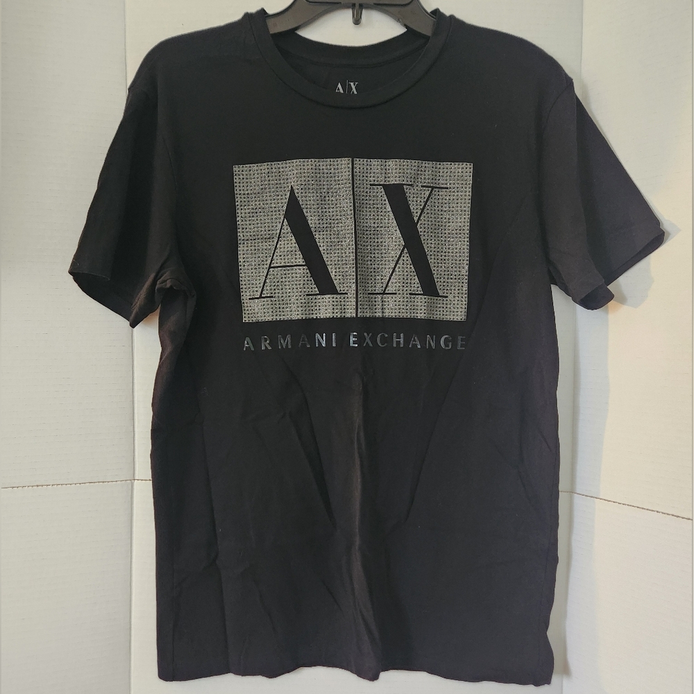 ARMANI EXCHANGE TShirt Men's Size Small Black A|X Bling Slim Fit Tee
